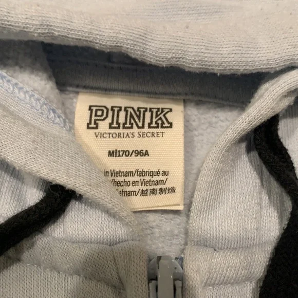 PINK Full zipper hooded sweatshirt - Picture 4 of 9